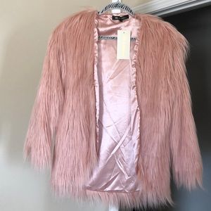 Pink fur jacket